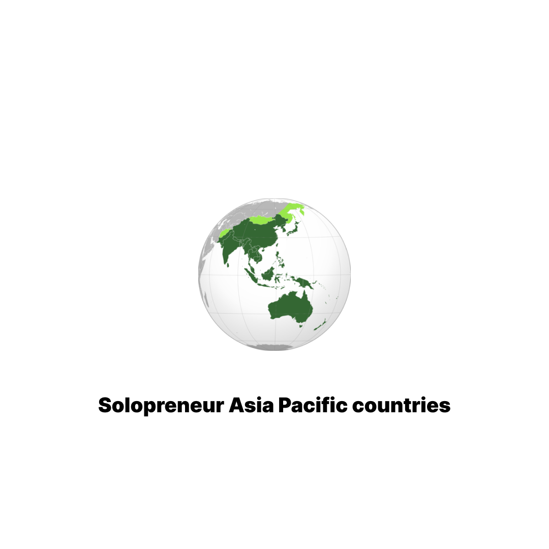 Solopreneur Asia Pacific countries