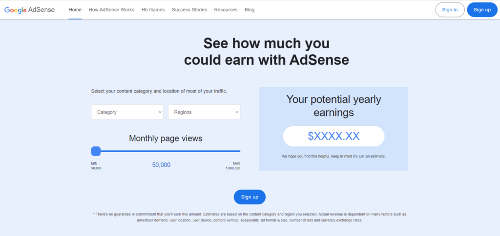 The Solopreneur's Google AdSense Profit Calculator (US ver.)